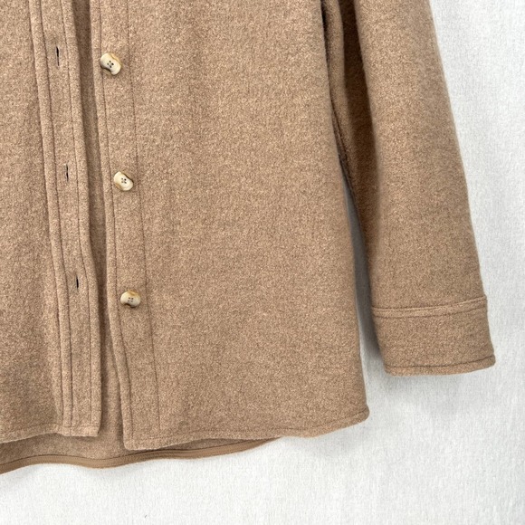 ARITZIA BABATON Pelli Jacket Womens XS Camel Tan Shacket Merino Wool Oversized - Picture 6 of 12